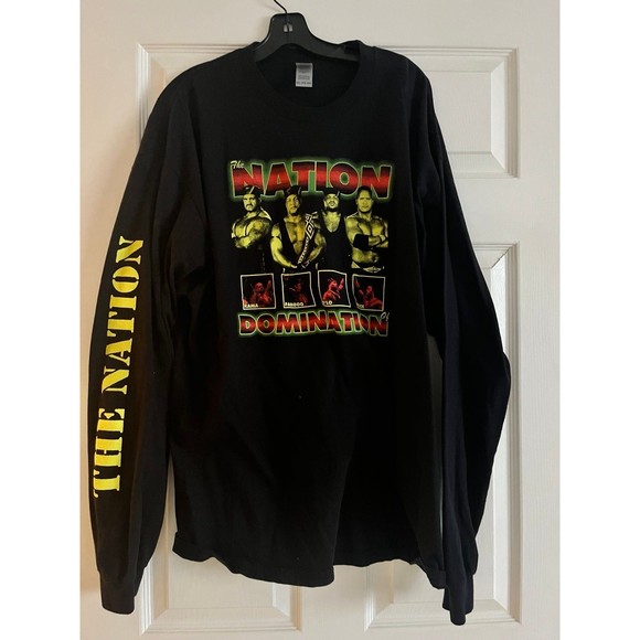 WWF WWE The Rock Nation Of Dominiation Long Sleeve 2XL - Picture 1 of 4
